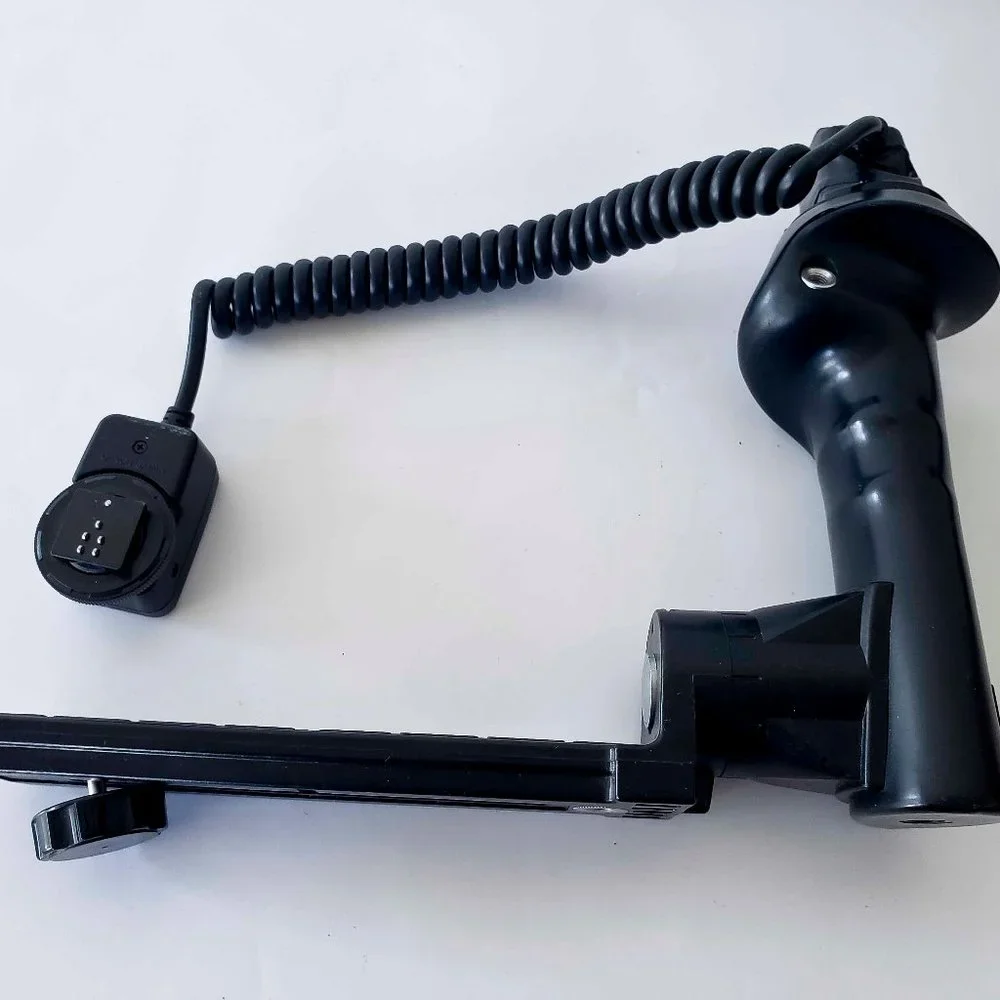 Vintage Off-Camera Bracket and Cable for Canon